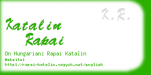 katalin rapai business card